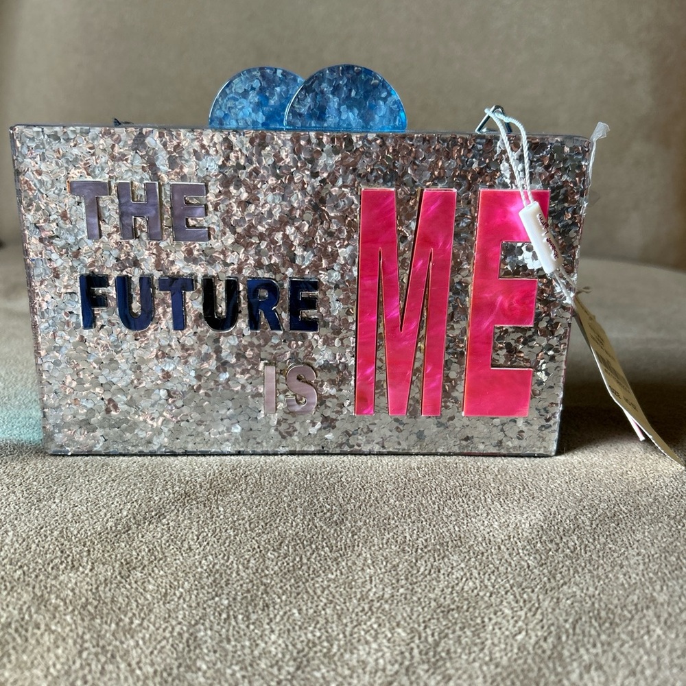 Fun Silver Glitter Crossbody Bag